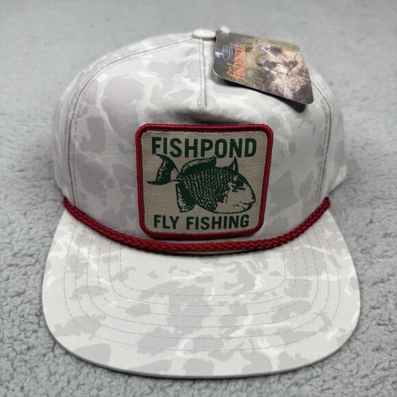 Fishpond Fly Fishing Hat Cap Snap Back Gray Flats Camo Trigger Rope Trucker NWT - Picture 2 of 12